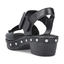 Rieker Damesandaler Med Stropper Asfalt Sort