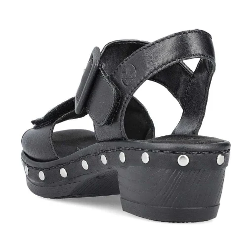 Rieker Damesandaler Med Stropper Asfalt Sort