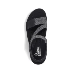 Rieker Damesandaler Med Stropper Asfalt Sort