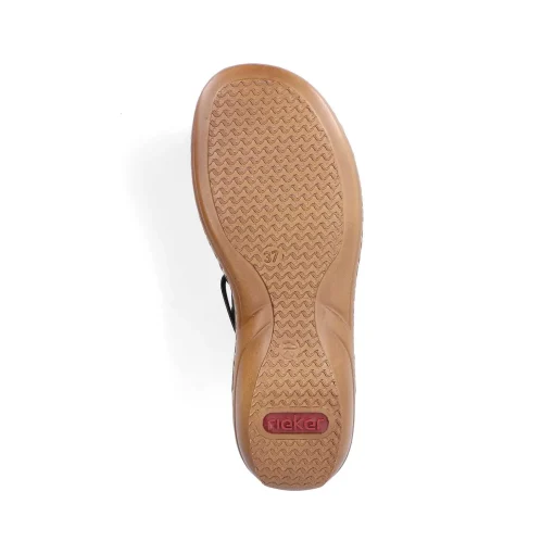 Rieker Damesandaler Med Stropper Asfalt Sort