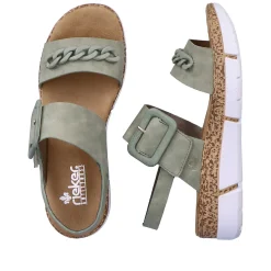 Rieker Damesandaler Med Stropper Mintgron