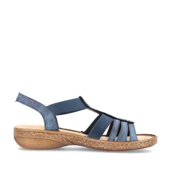 Rieker Damesandaler Med Stropper Marinebla