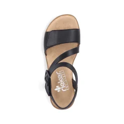 Rieker Damesandaler Med Stropper, Nat Sorte