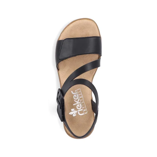 Rieker Damesandaler Med Stropper, Nat Sorte