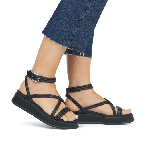 Rieker Damesandaler Med Stropper Noir