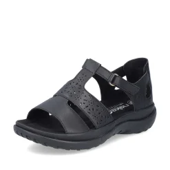 Rieker Damesandaler Med Stropper I Blank Sort