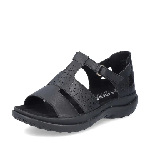Rieker Damesandaler Med Stropper I Blank Sort