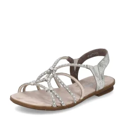 Rieker Damesandaler Med Stropper I Lys Beige