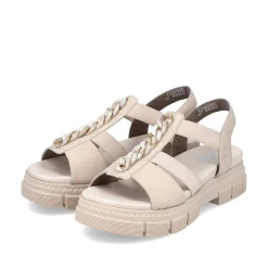 Rieker Damesandaler Med Stropper I Lys Beige
