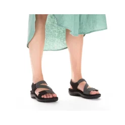 Rieker Damesandaler Med Stropper Asfalt Sort