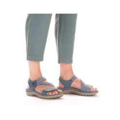 Rieker Damesandaler Med Stropper Himmelbla