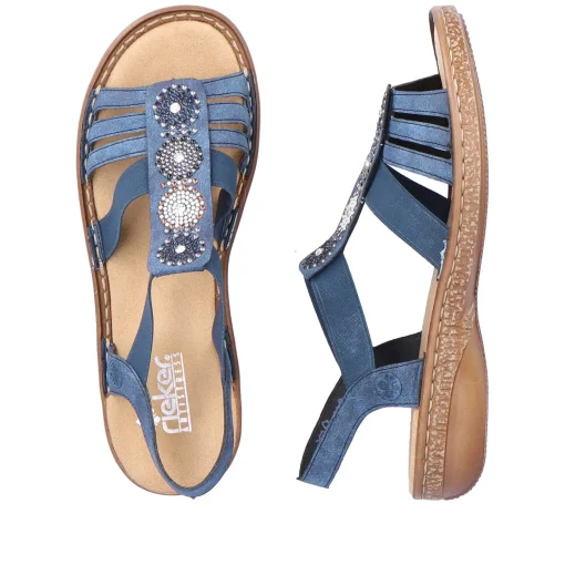 Rieker Damesandaler Med Stropper Marinebla
