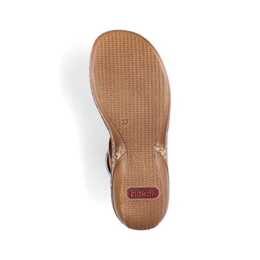 Rieker Damesandaler Med Stropper Karamelbrune