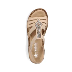 Rieker Damesandaler Med Stropper Lysebrune