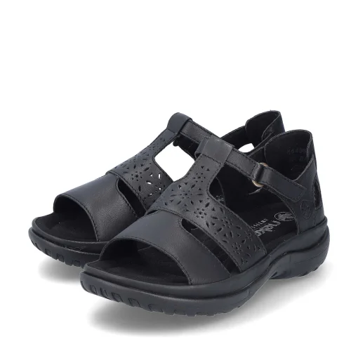 Rieker Damesandaler Med Stropper I Blank Sort