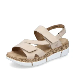 Rieker Damesandaler Med Stropper I Lys Beige