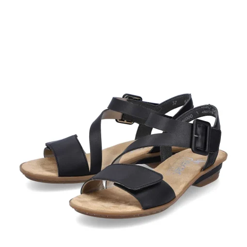 Rieker Damesandaler Med Stropper, Nat Sorte
