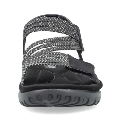 Rieker Damesandaler Med Stropper Asfalt Sort