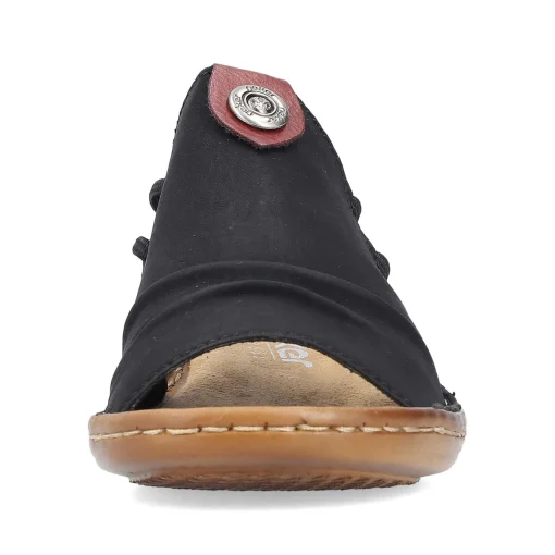 Rieker Damesandaler Med Stropper Asfalt Sort
