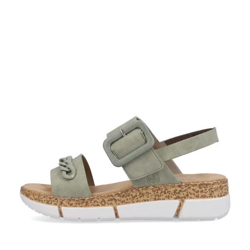 Rieker Damesandaler Med Stropper Mintgron