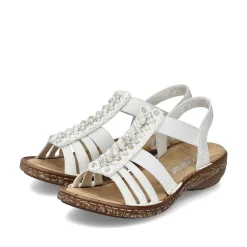 Rieker Damesandaler Med Stropper I Lys Beige