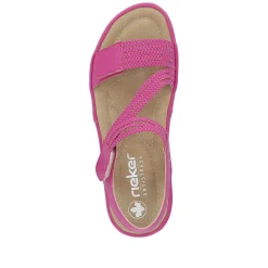 Rieker Damesandaler Med Stropper, Pink