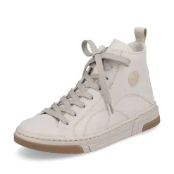 Rieker Damesneaker Hoj Hvid Beige
