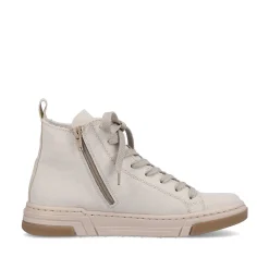 Rieker Damesneaker Hoj Hvid Beige