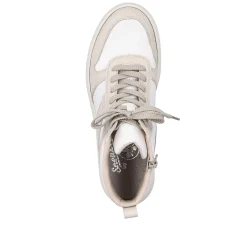 Rieker Damesneaker Hoj Svane Hvid Beige