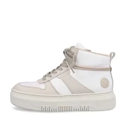 Rieker Damesneaker Hoj Svane Hvid Beige
