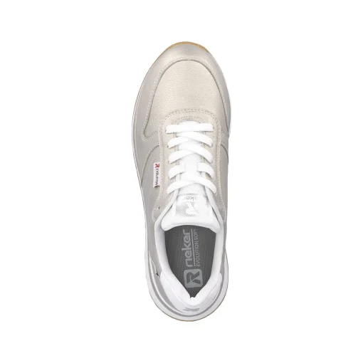Rieker Damesneaker Lav Champagne Metallic