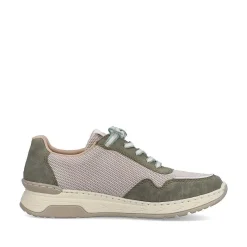 Rieker Damesneaker Lav Kaktus Gron-Lys Beige