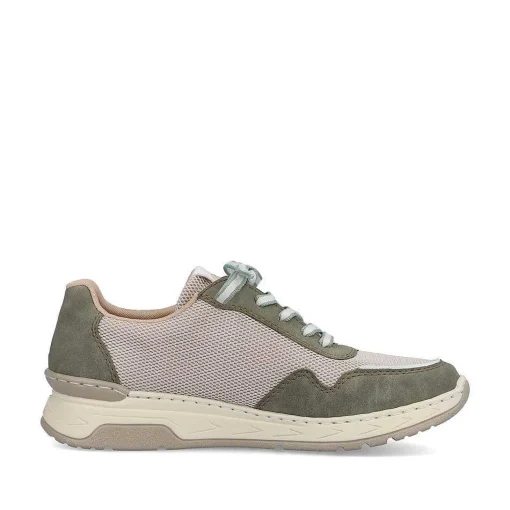 Rieker Damesneaker Lav Kaktus Gron-Lys Beige