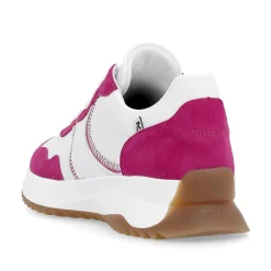 Rieker Damesneaker Lav Klar-Hvid Fuchsia