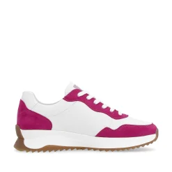 Rieker Damesneaker Lav Klar-Hvid Fuchsia