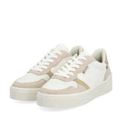 Rieker Damesneaker Lav Krystal-Hvid Sand-Beige