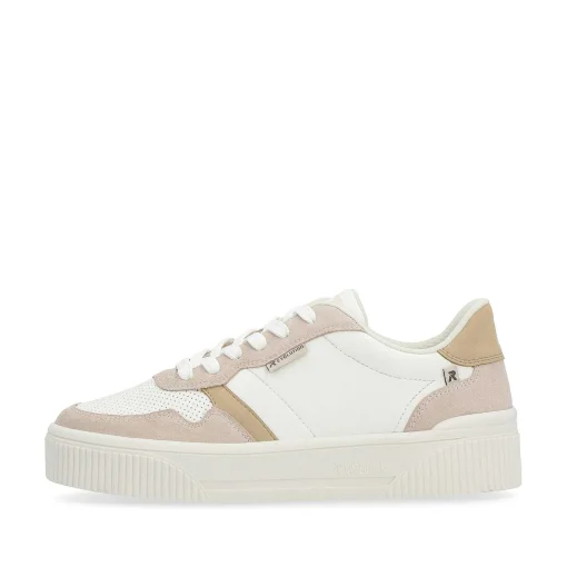 Rieker Damesneaker Lav Krystal-Hvid Sand-Beige