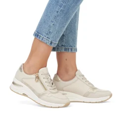 Rieker Damesneaker Lav Lys Beige
