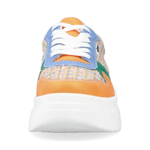 Rieker Damesneaker Lav Multi-Orange-Smaragdgron