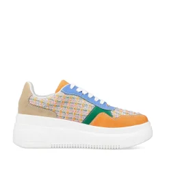 Rieker Damesneaker Lav Multi-Orange-Smaragdgron