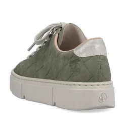 Rieker Damesneaker Lav Olivengron-Sandbeige