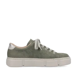 Rieker Damesneaker Lav Olivengron-Sandbeige