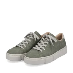 Rieker Damesneaker Lav Olivengron-Sandbeige
