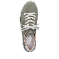 Rieker Damesneaker Lav Olivengron-Sandbeige