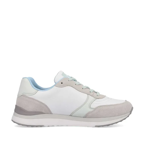 Rieker Damesneaker Lav Swan-White Clay-Beige Ice-Blue