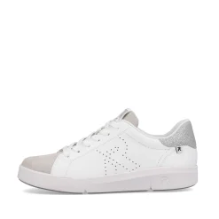 Rieker Damesneaker Lav Swan-White Beige