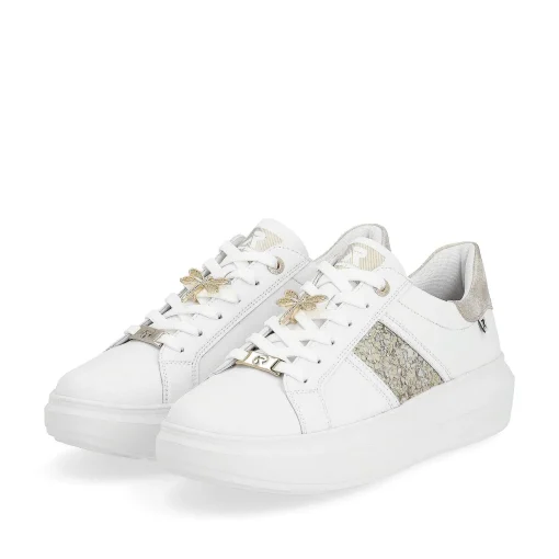 Rieker Damesneaker Lav Swan-White Gold