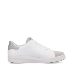 Rieker Damesneaker Lav Swan-White Beige