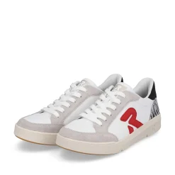 Rieker Damesneaker Lav Swan-White Arctic-Grey Zebra