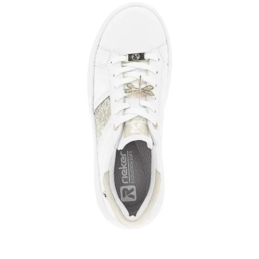 Rieker Damesneaker Lav Swan-White Gold